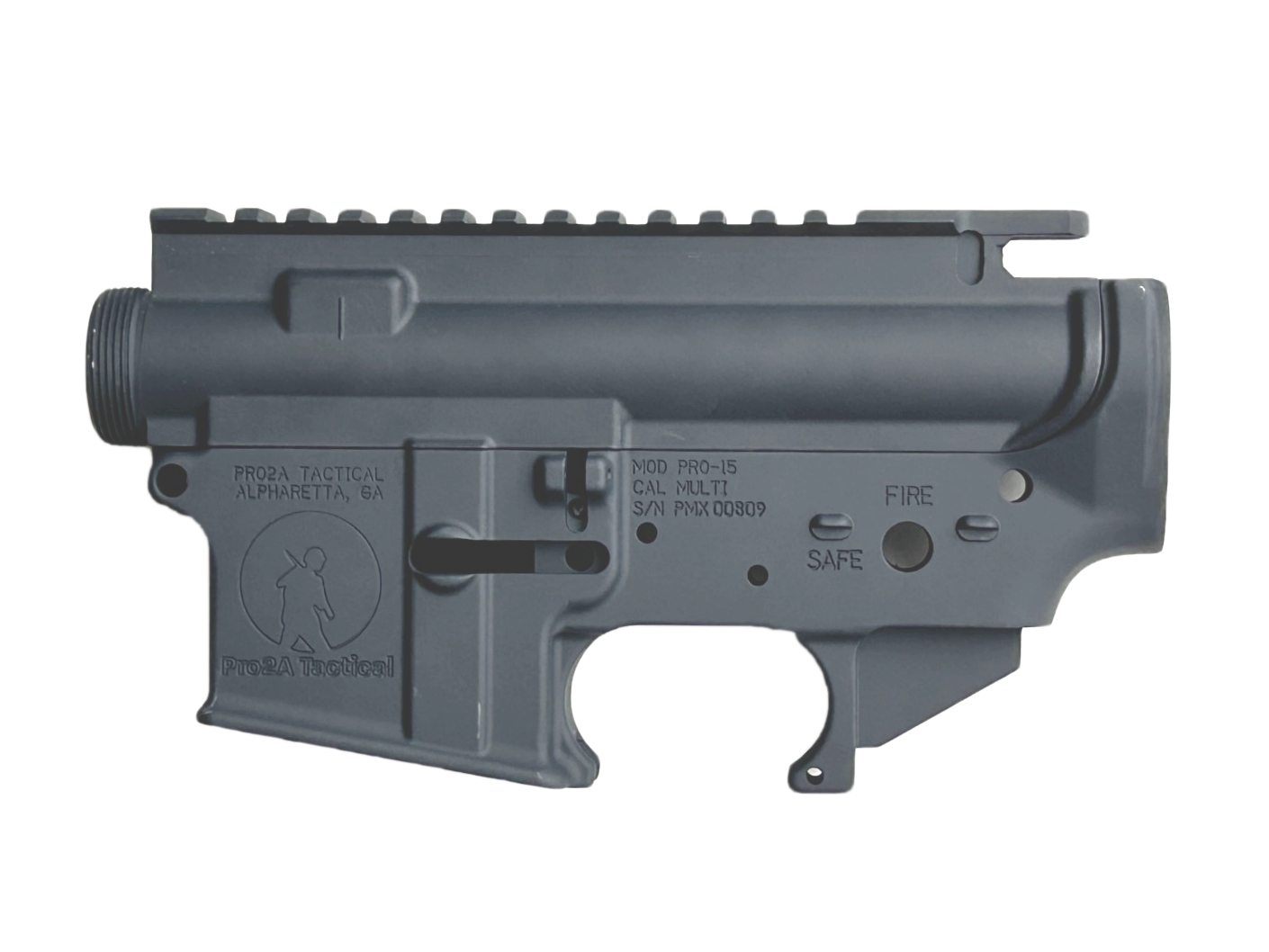 Pro2A Tactical Stealth Gray Stripped AR15 Upper/Lower Set