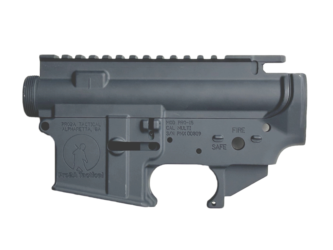 Pro2A Tactical Stealth Gray Stripped AR-15 Upper/Lower Set