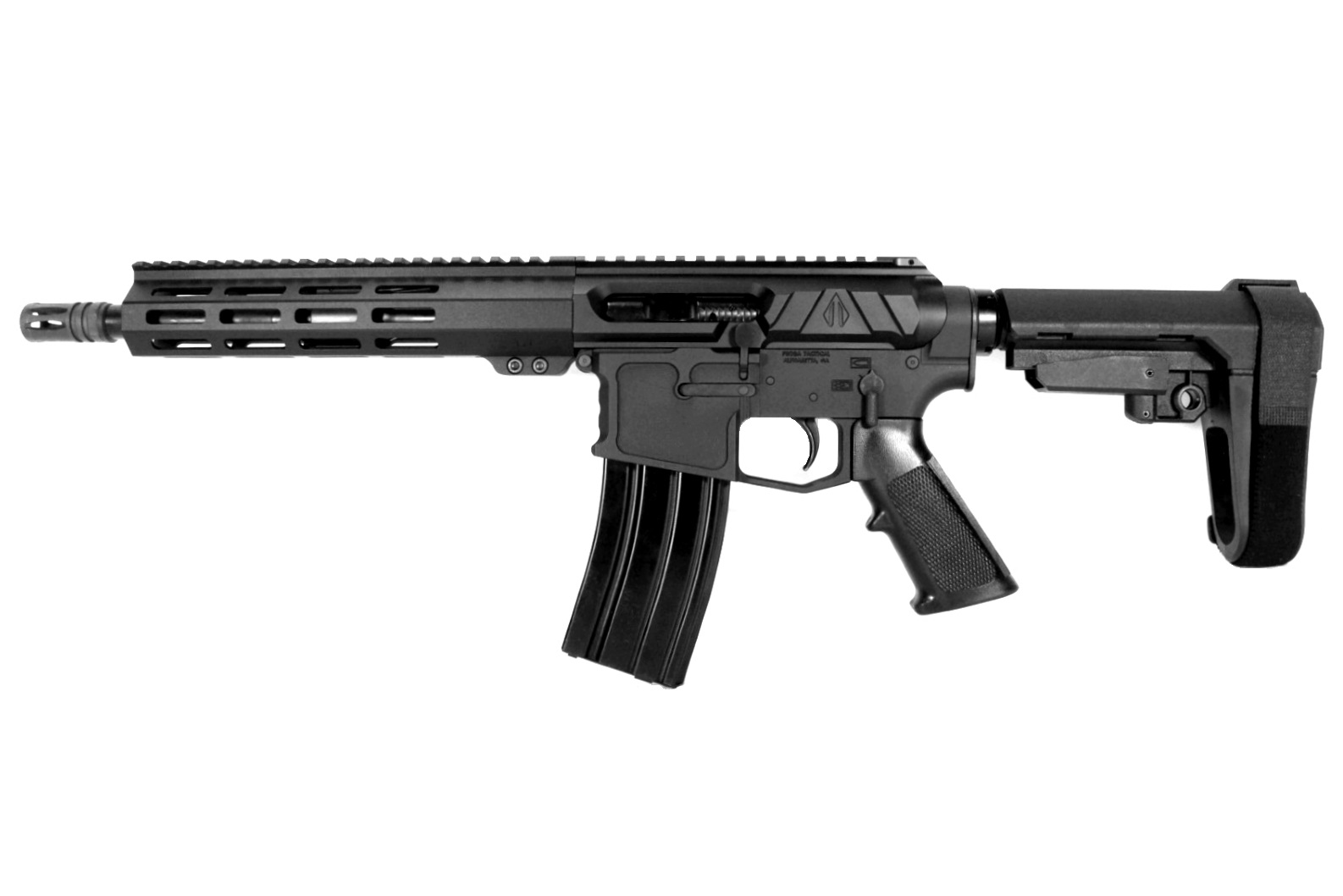LEFT HAND 10.5 inch AR-15 300 Blackout M-LOK Side Charging Pistol By Pro2A Tactical