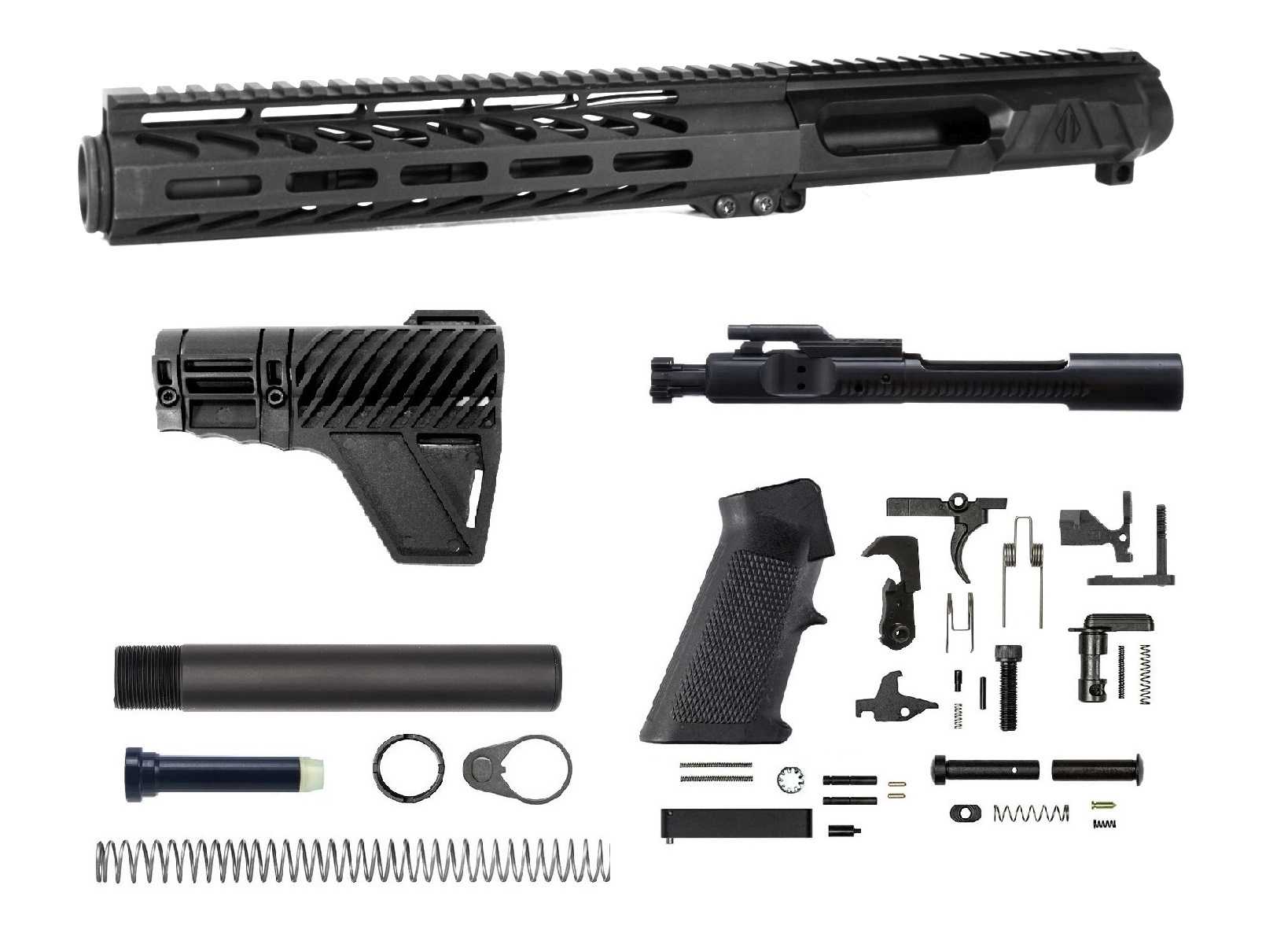 7.5 inch AR-15 LEFT HANDED Non Reciprocating Side Charging 5.56 NATO Melonite Upper Kit | Fast Shipping | US MADE