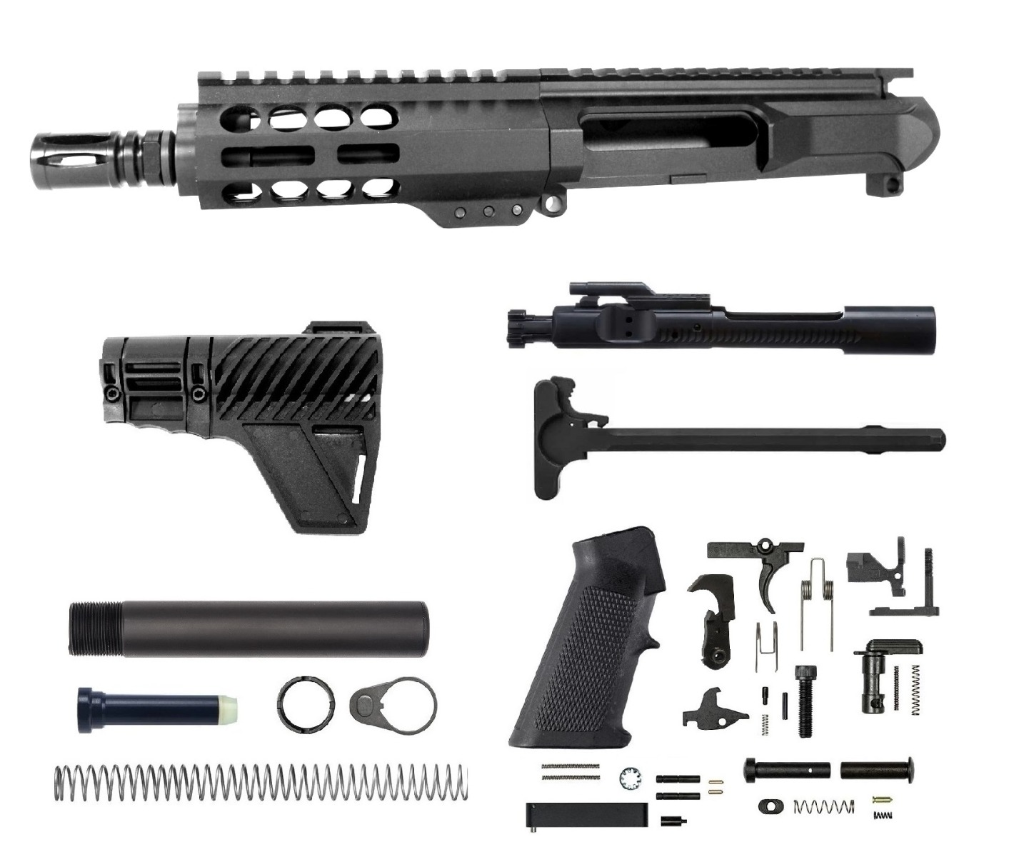 6 inch LEFT HANDED AR-15 300 Blackout Pistol Melonite Upper Complete Kit | Pro2a Tactical