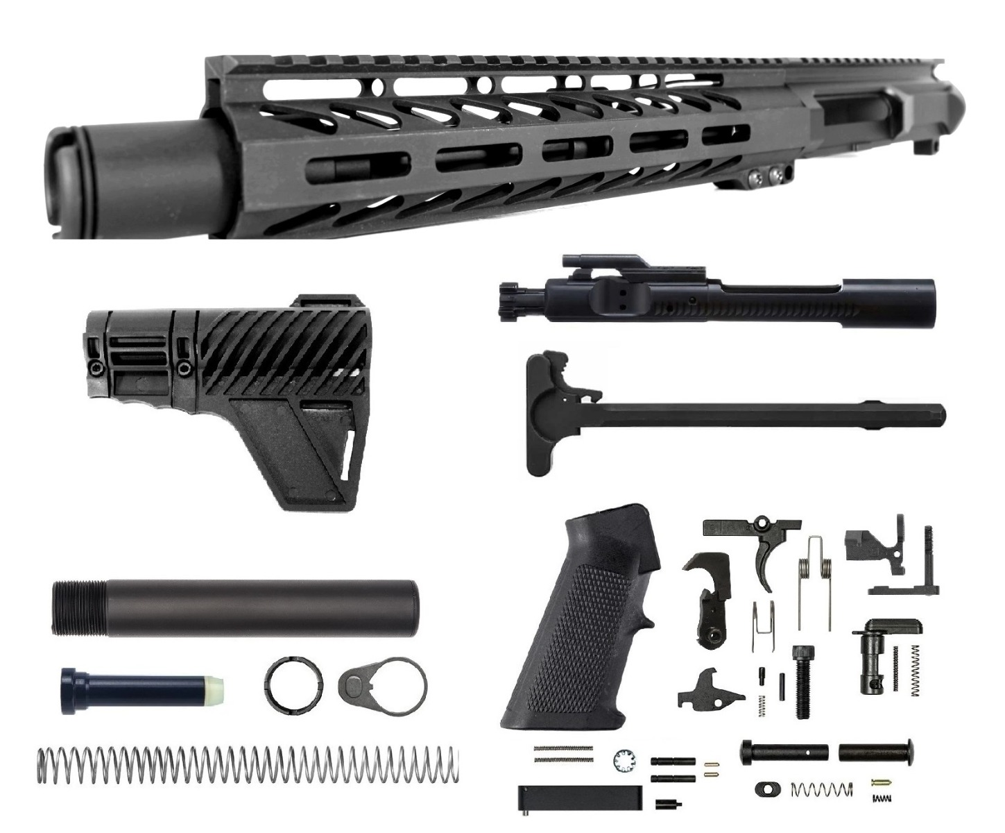 8.5 inch 300 Blackout Left Handed AR-15 Upper Kit w/Can | Pro2a Tactical