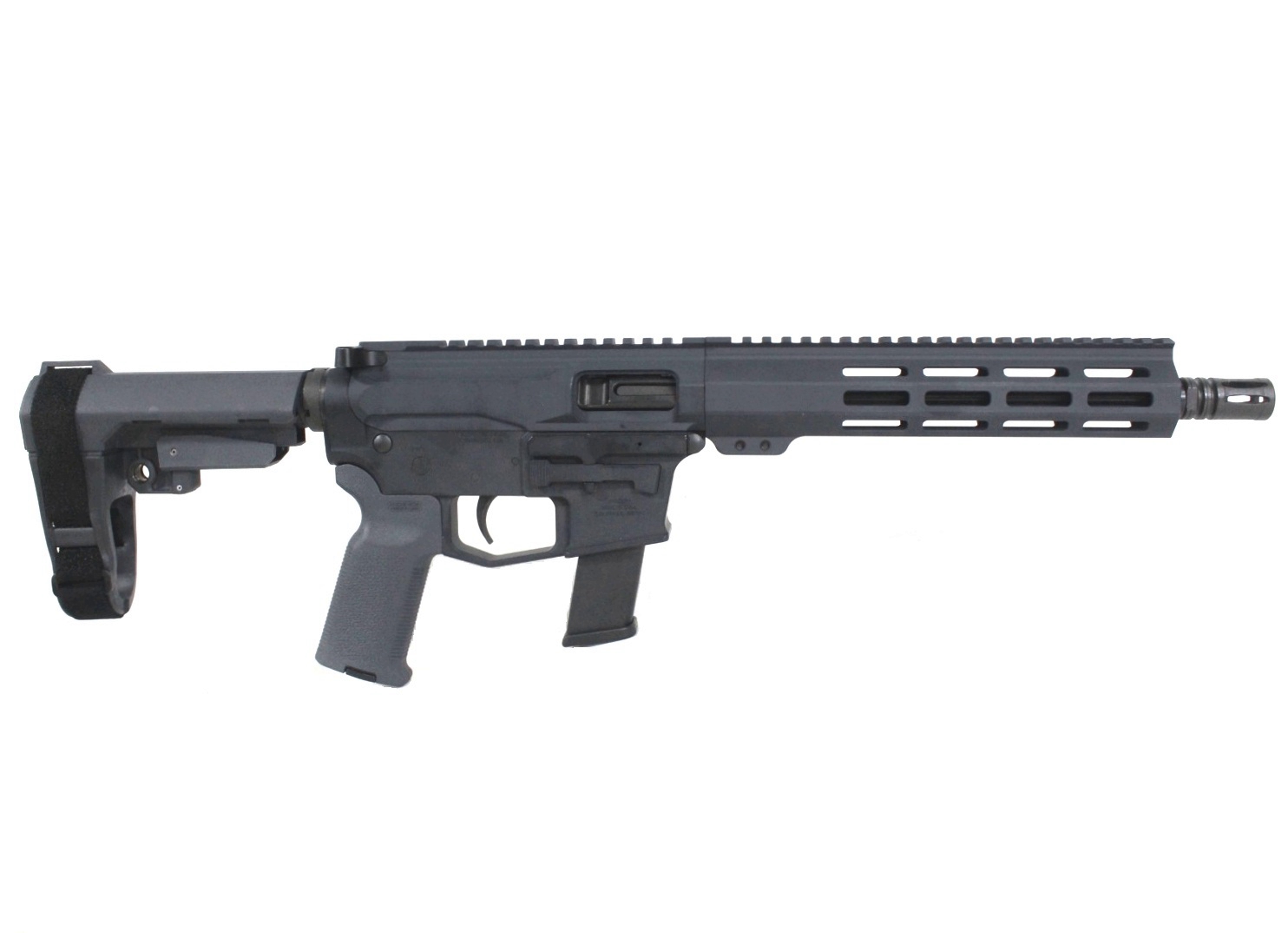 P2A HERO 10.5" 40 S&W 1/16 Pistol Caliber Melonite M-LOK Pistol - GRAY