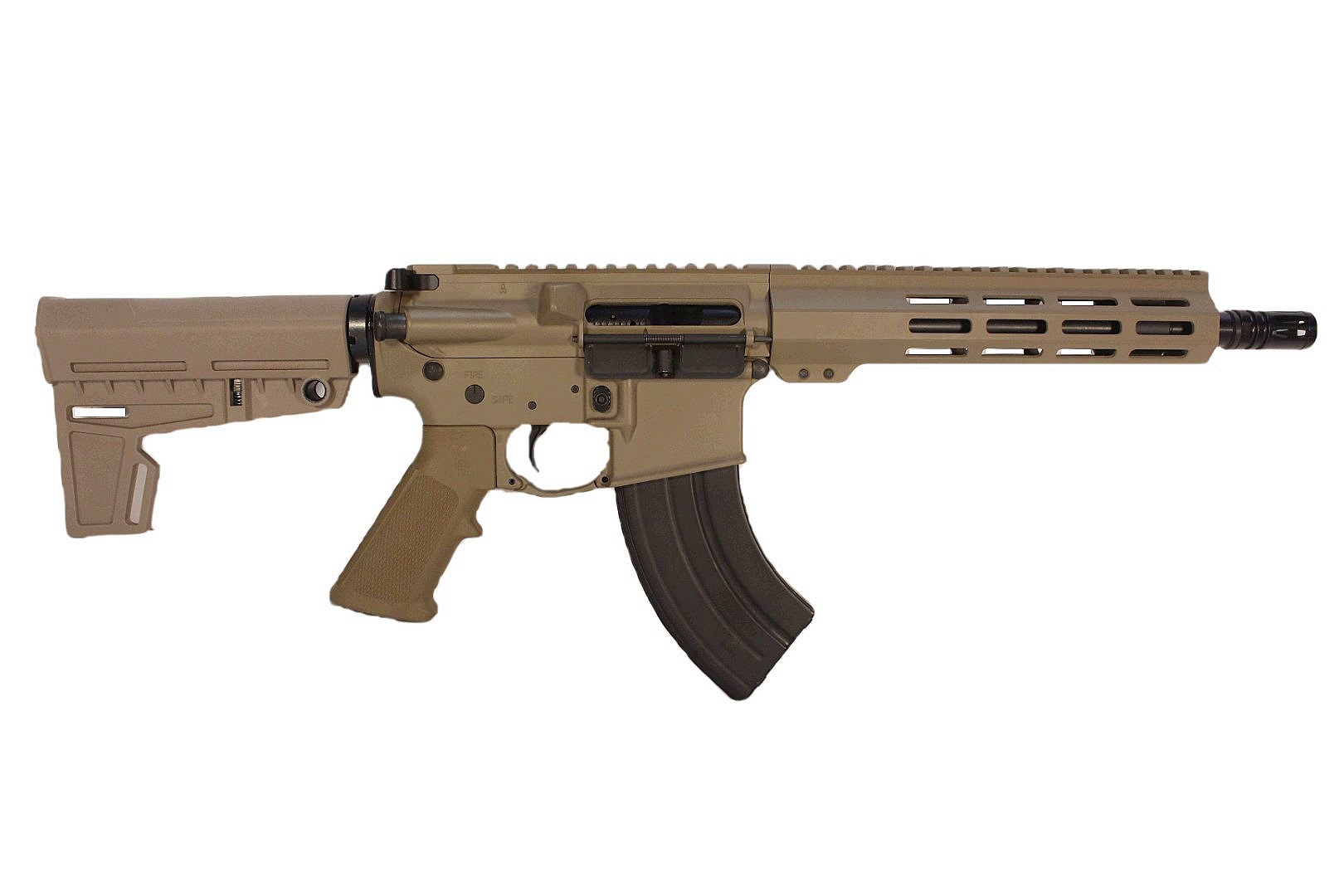 10.5 inch 7.62x39 AR-15 Pistol | Magpul FDE | Made in the USA