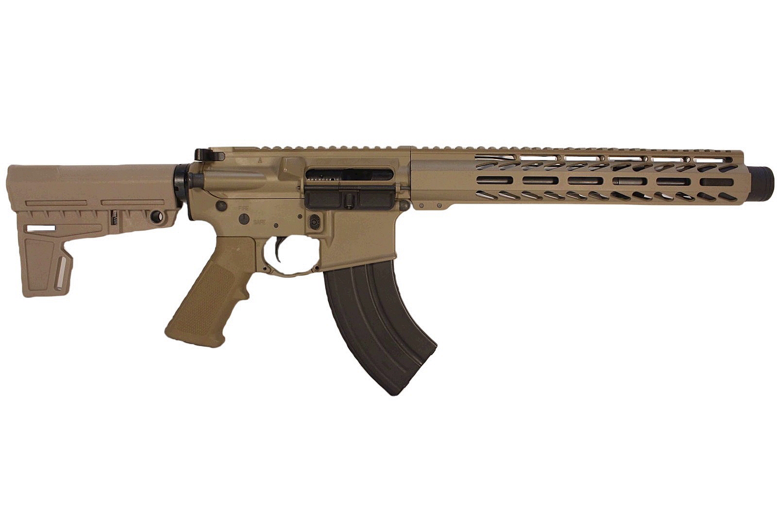 10.5 inch 7.62x39 AR-15 Pistol | FDE | Made in the USA