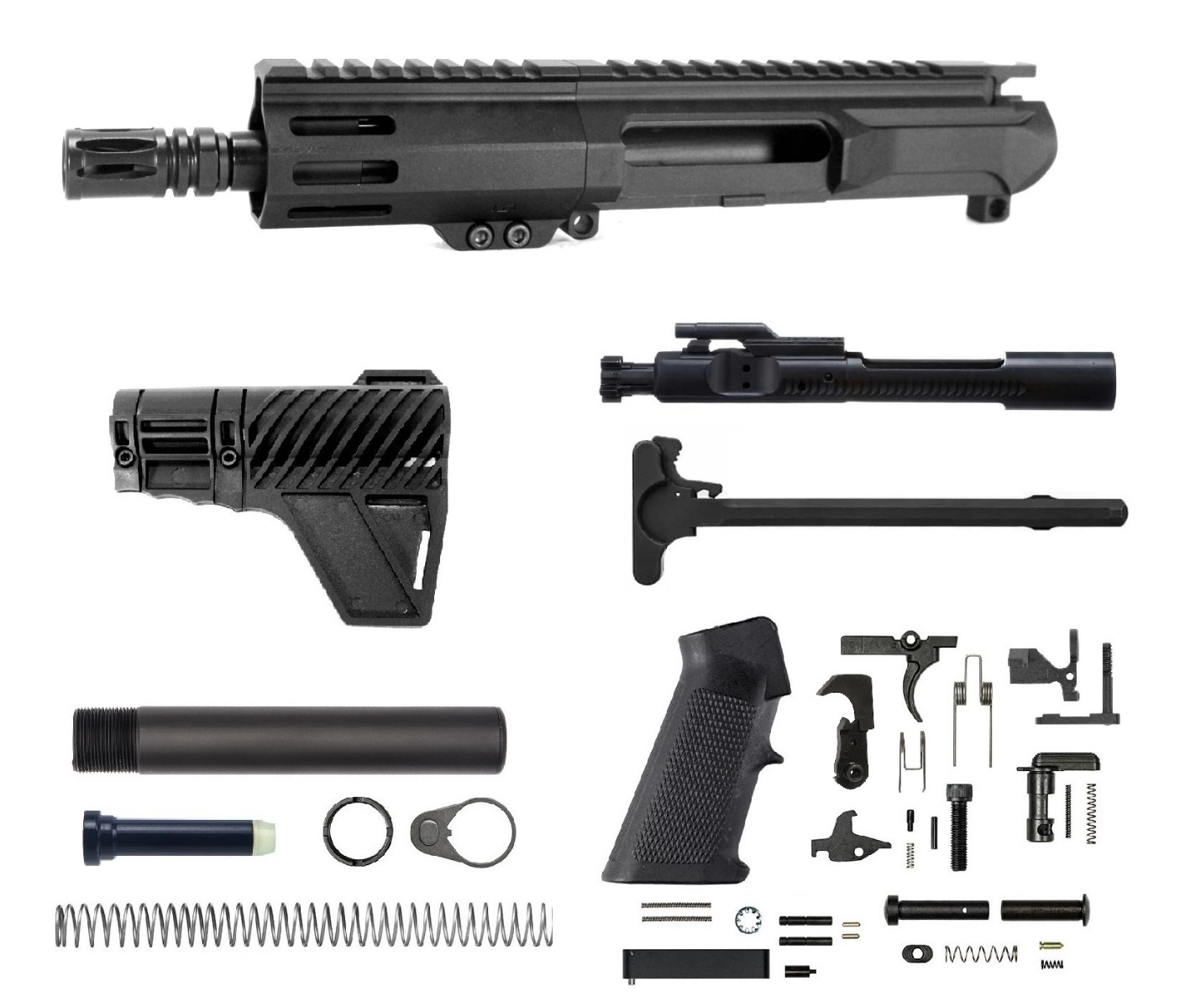 5 inch LEFT HANDED AR-15 5.56 NATO Melonite Upper Complete Kit Suppressor Ready| Pro2a Tactical