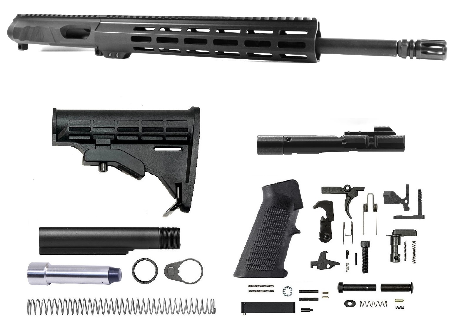 PRO2A 16" 10mm 1/16 Pistol Caliber NR Side Charging Melonite M-LOK Upper Kit