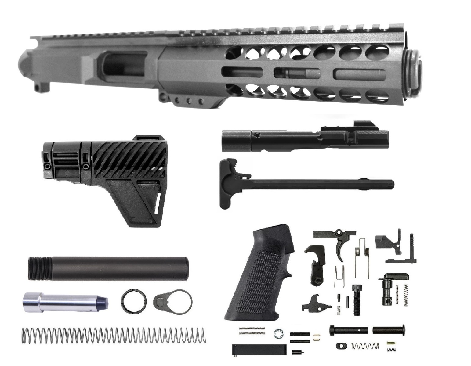 5 inch AR-15 / AR-45 45 ACP Pistol Caliber Melonite Upper w/CAN Complete Kit | Pro2a Tactical