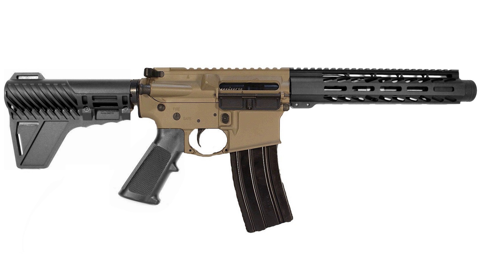 8.5 inch 458 Socom AR-15 Pistol 2 tone FDE/BLK