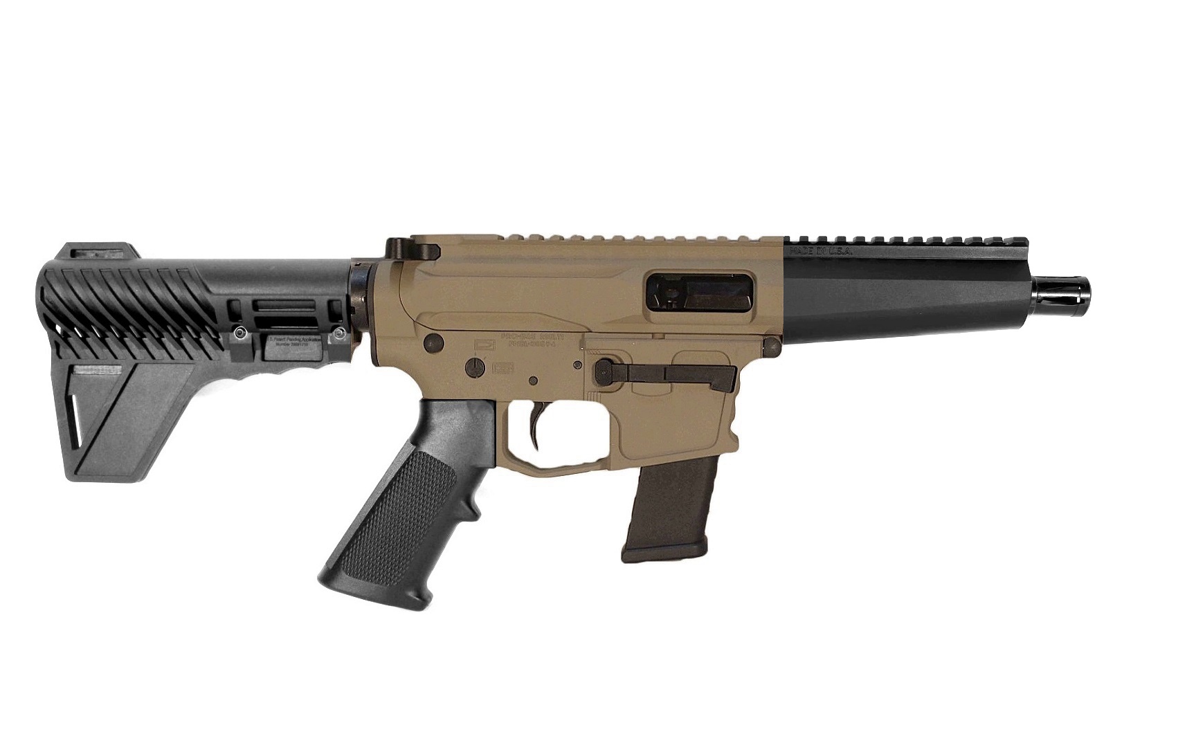 5.5 inch 40 S&W AR Pistol MP5 FDE/BLK