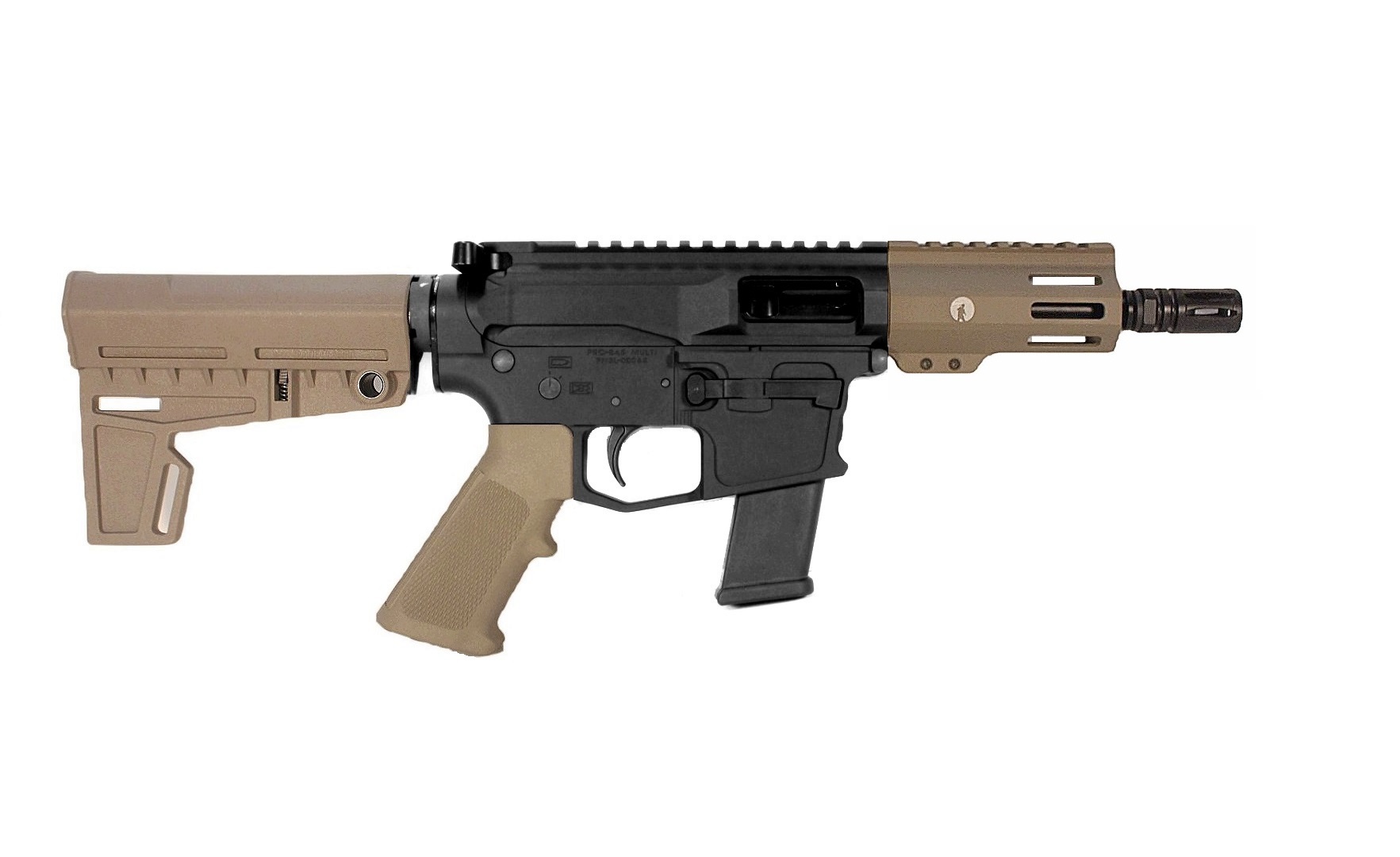 5 inch 10mm AR15 Pistol in BLK/FDE
