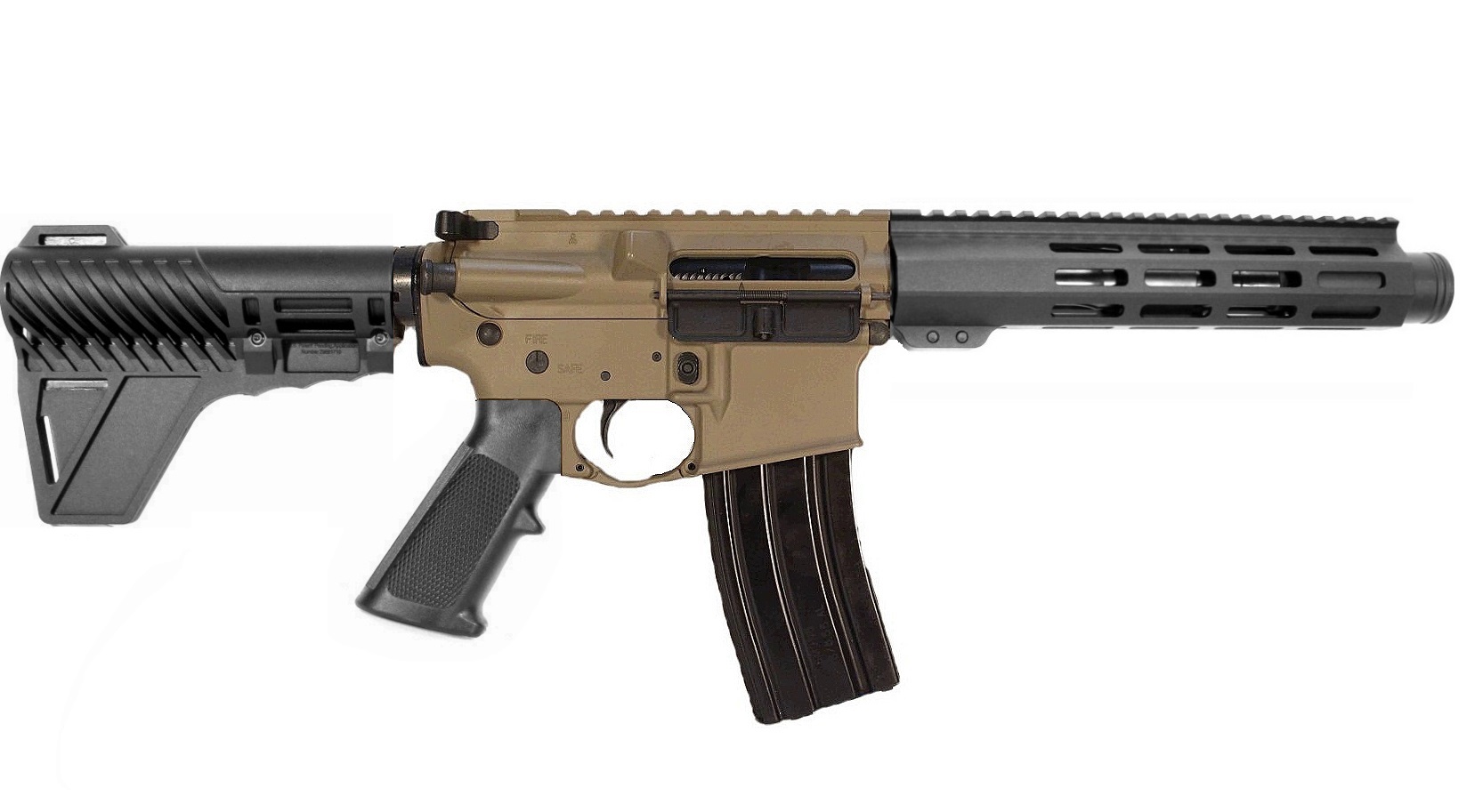 7.5 inch 5.56 NATO AR Pistol Two Tone FDE/BLK