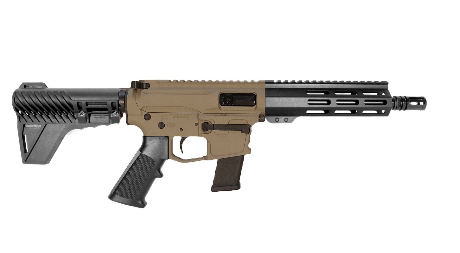 8.5 inch 10mm AR Pistol FDE/BLK 2 Tone