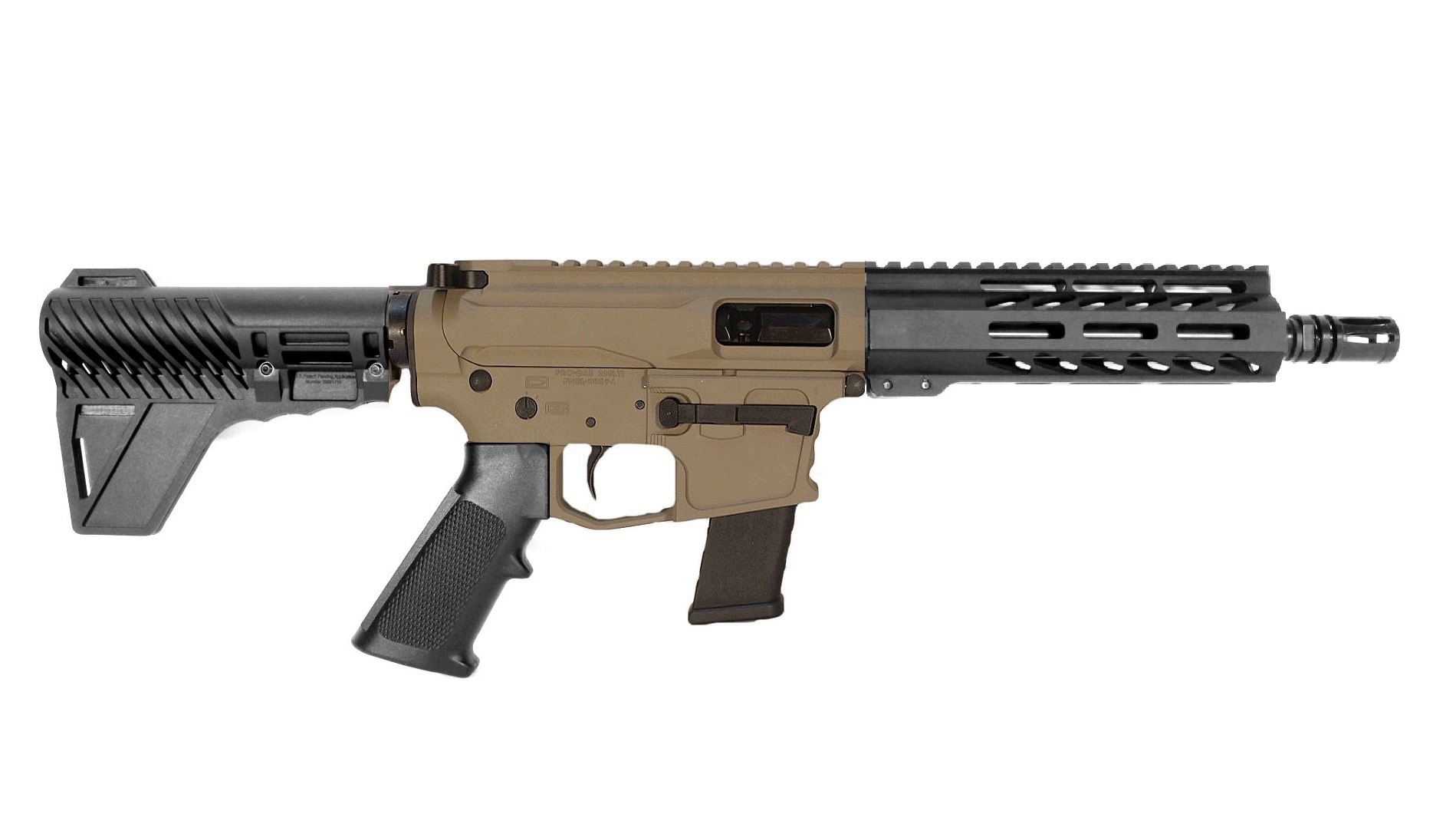 8 inch 9mm Pistol 2 Tone FDE/BLK