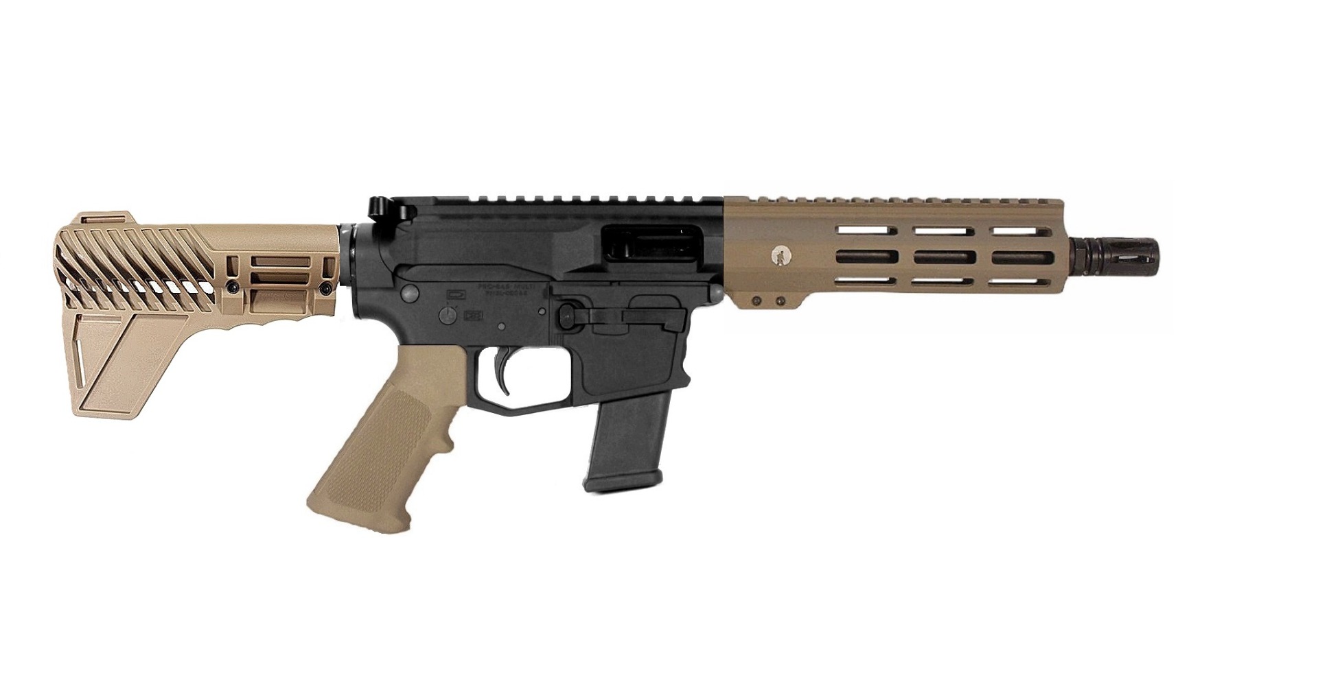8 inch 9mm AR-9 Pistol in BLK/FDE