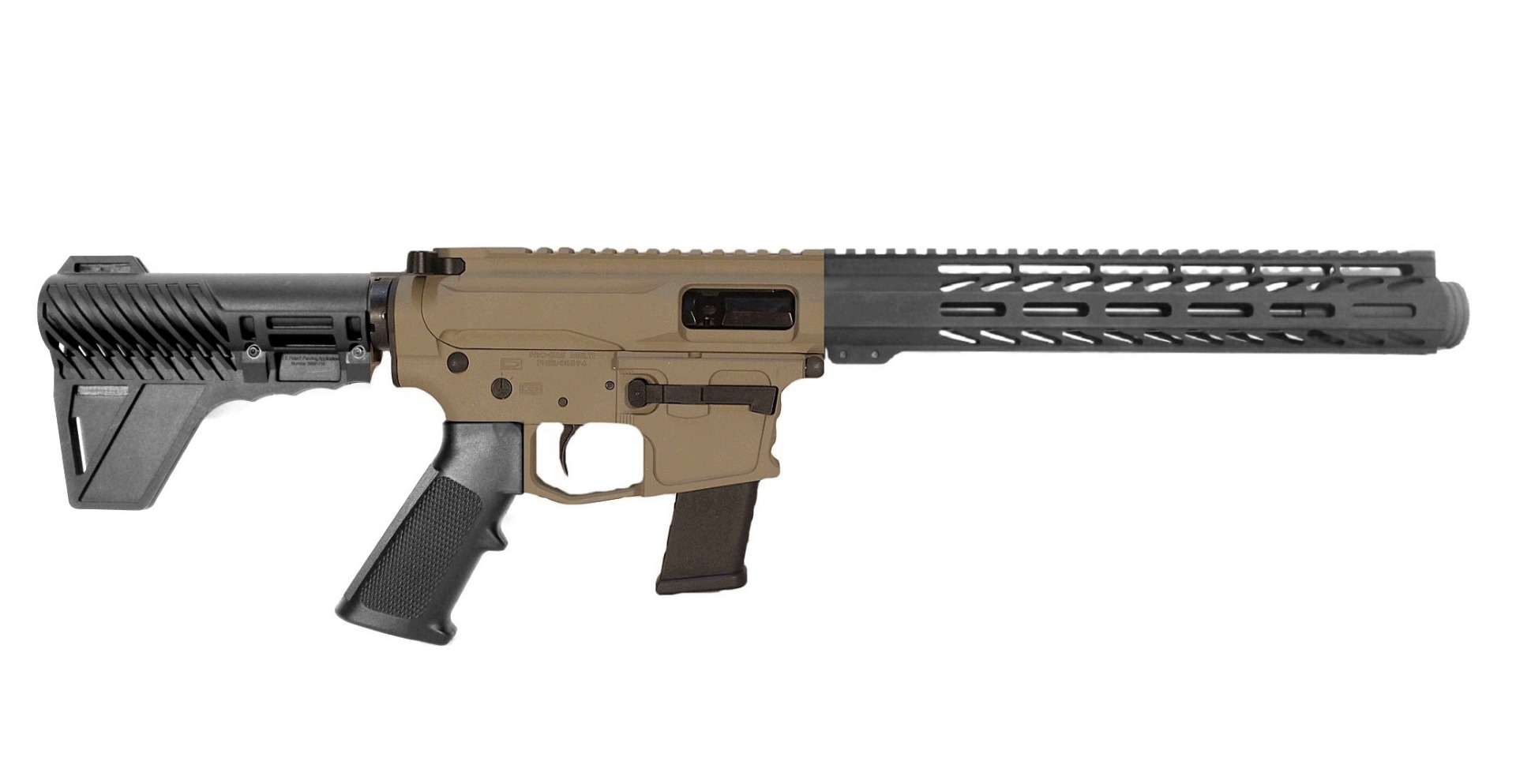 10.5 inch 10mm AR Pistol FDE/BLK 2 Color 