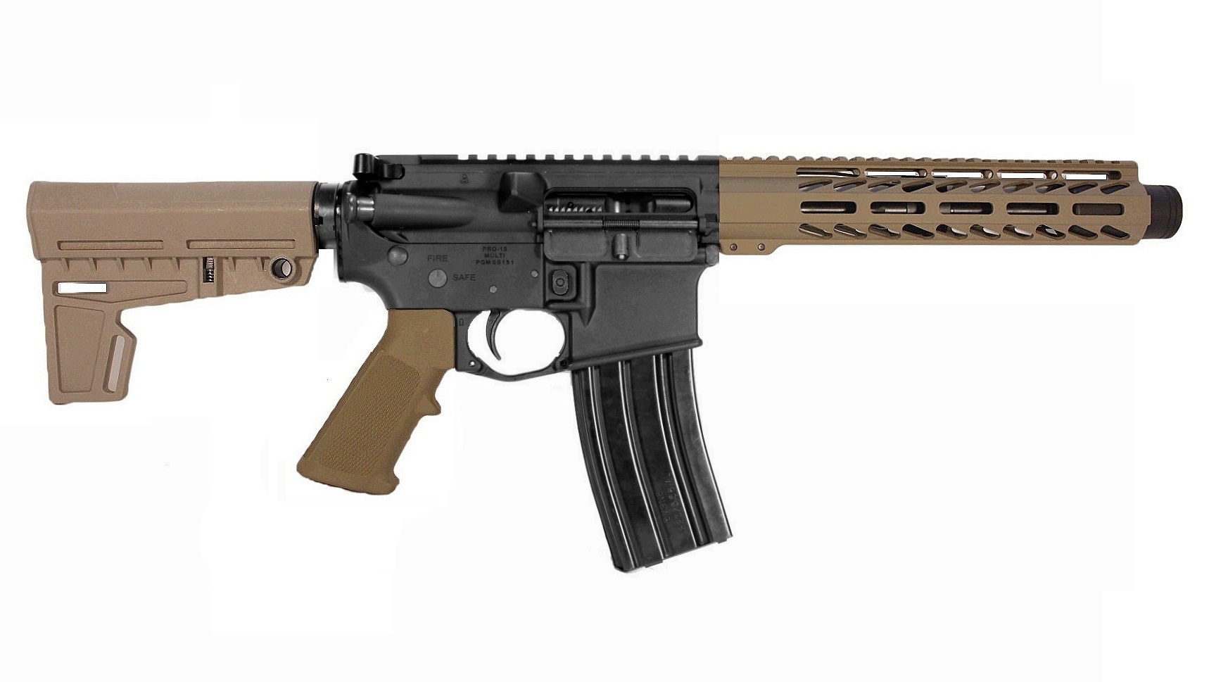 8.5 inch 300 Blackout AR Pistol BLK/FDE 2 Tone