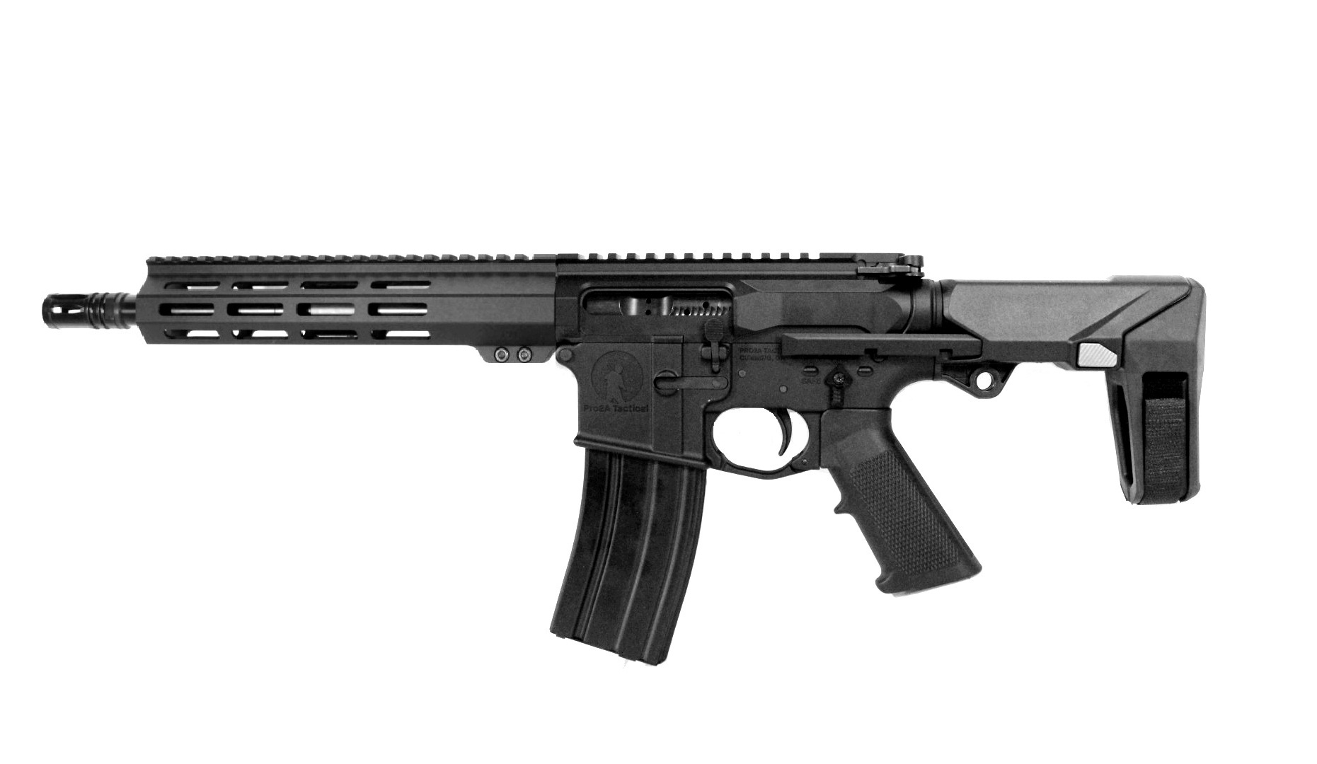 P2A PATRIOT LEFT HAND 10.5" 300 Blackout 1/8 Pistol Length Melonite M-LOK AR-15 PDW 