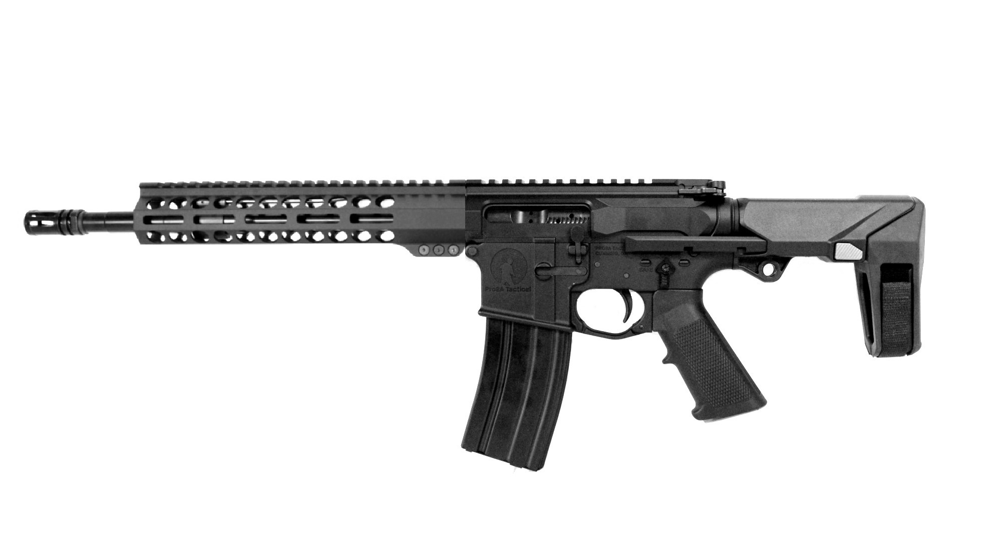 P2A PATRIOT LEFT HAND 12.5" 5.56 NATO 1/7 Carbine Length Melonite M-LOK AR-15 PDW