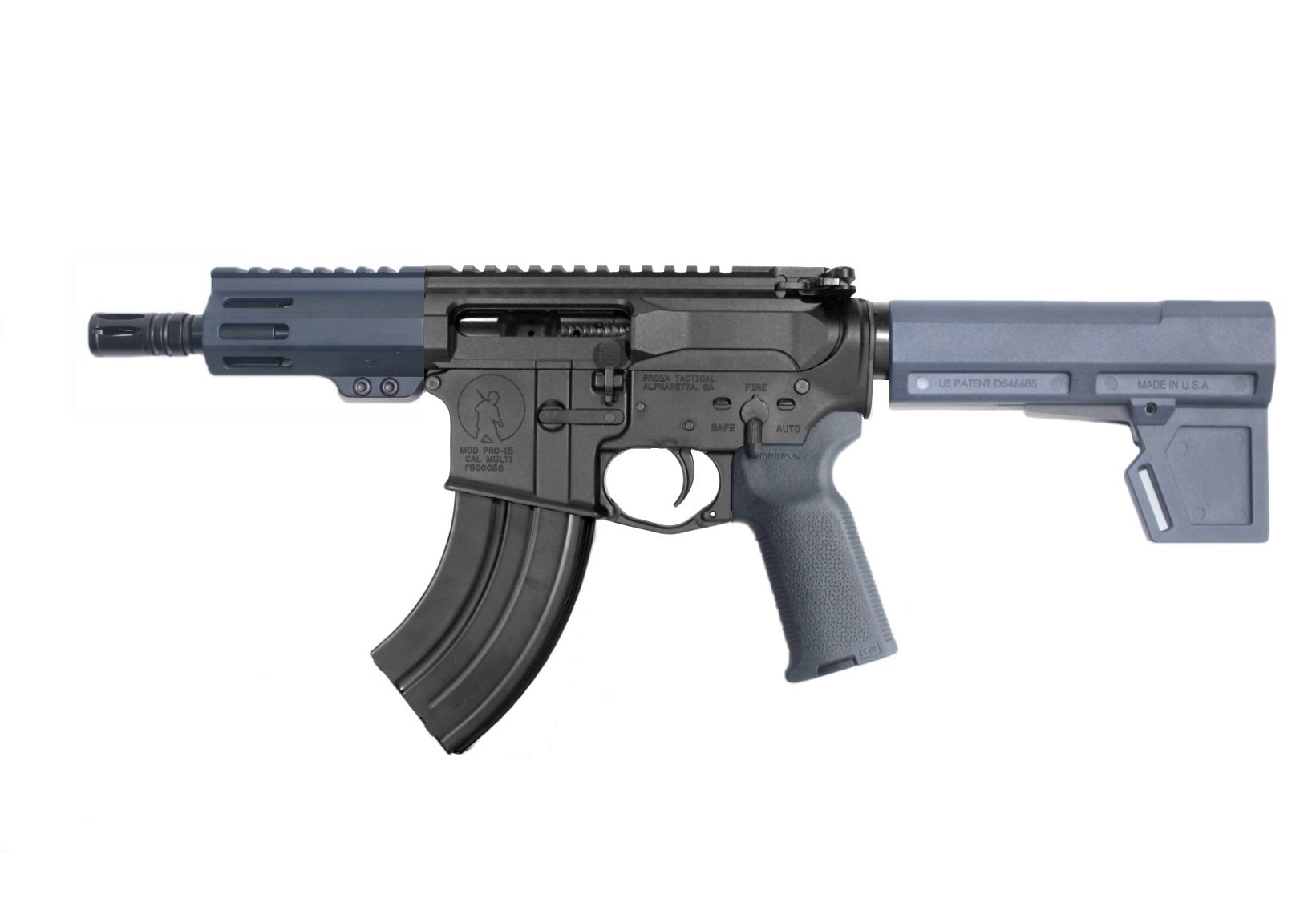 5 inch LEFT 7.62x39 AR Pistol BLK/FDE