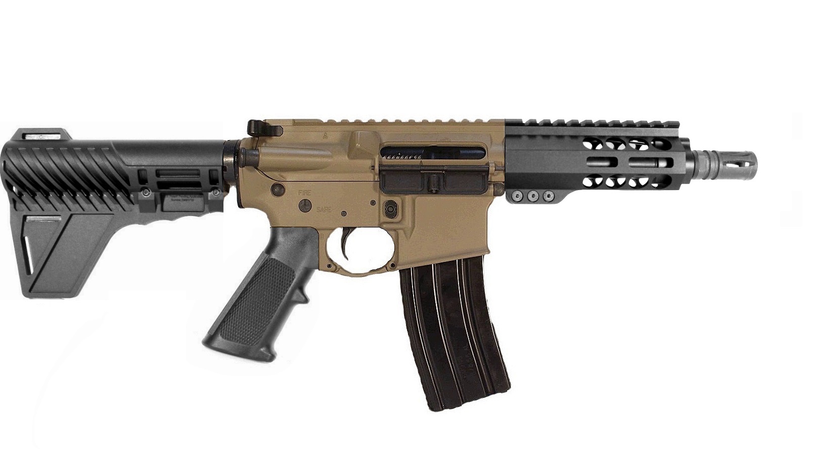 6 inch 300BLK AR Pistol 2 Tone FDE/BLK