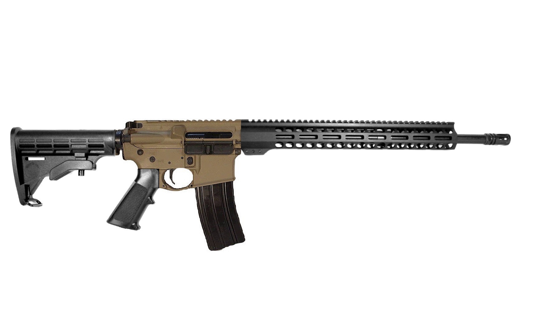 18 inch 50 Beowulf AR15 Rifle FDE/BLK Color 