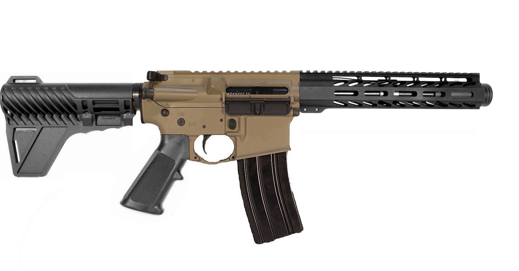 8 inch 5.56 NATO AR Pistol 2 Tone FDE/BLK