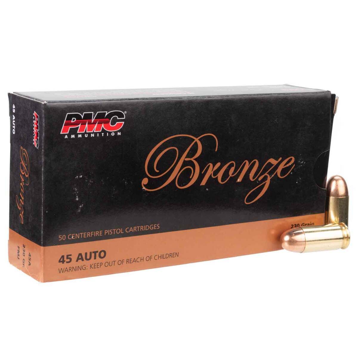 PMC Bronze 45 ACP 230 Grain FMJ Ammo 50 Rounds