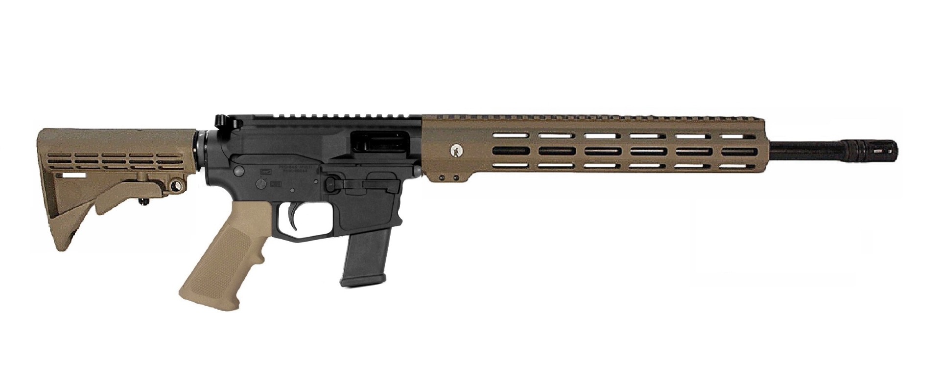 16 inch 45 ACP PCC RIfle in BLK/FDE