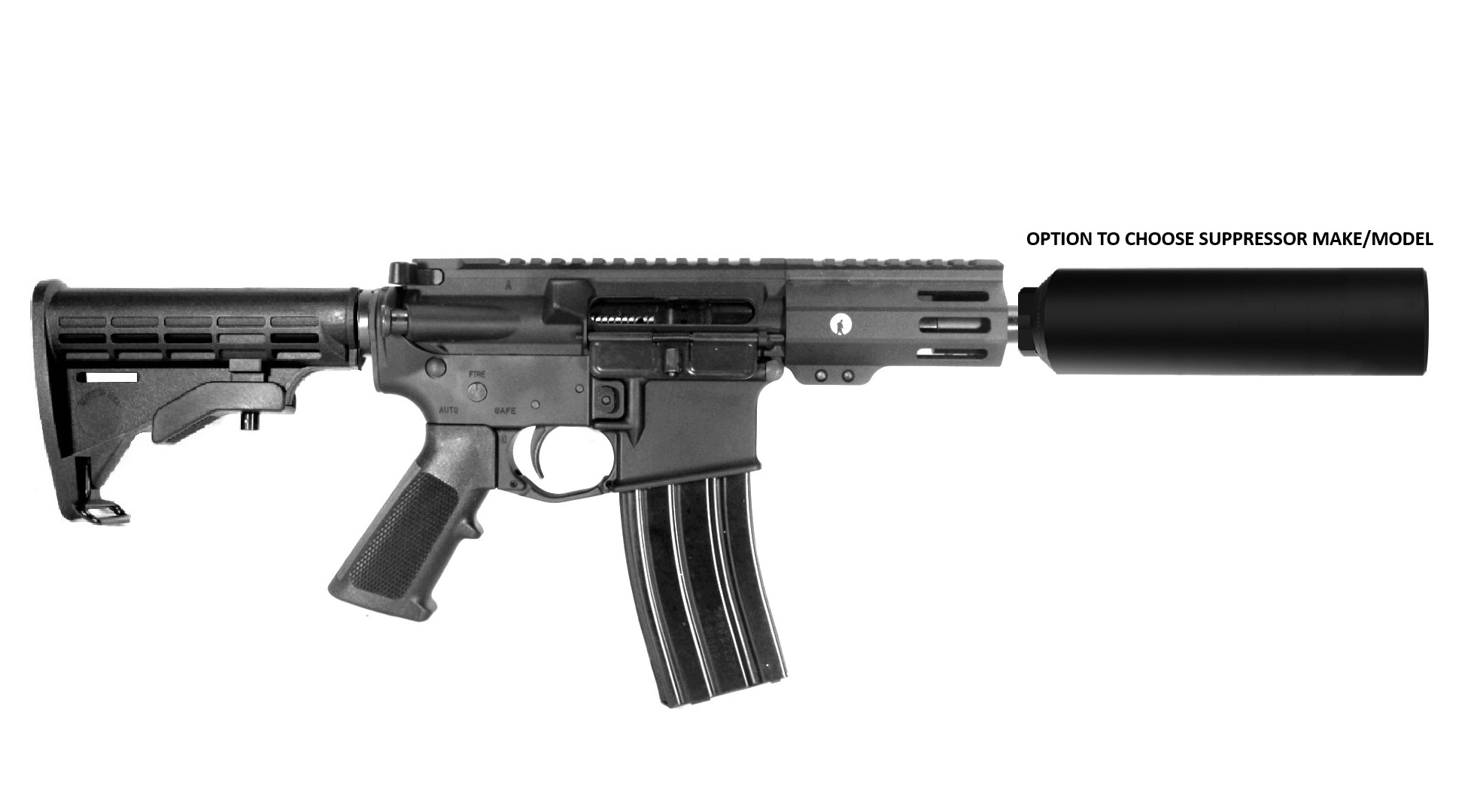 P2A PATRIOT 5" 300 Blackout SBR + BYO Suppressor Package