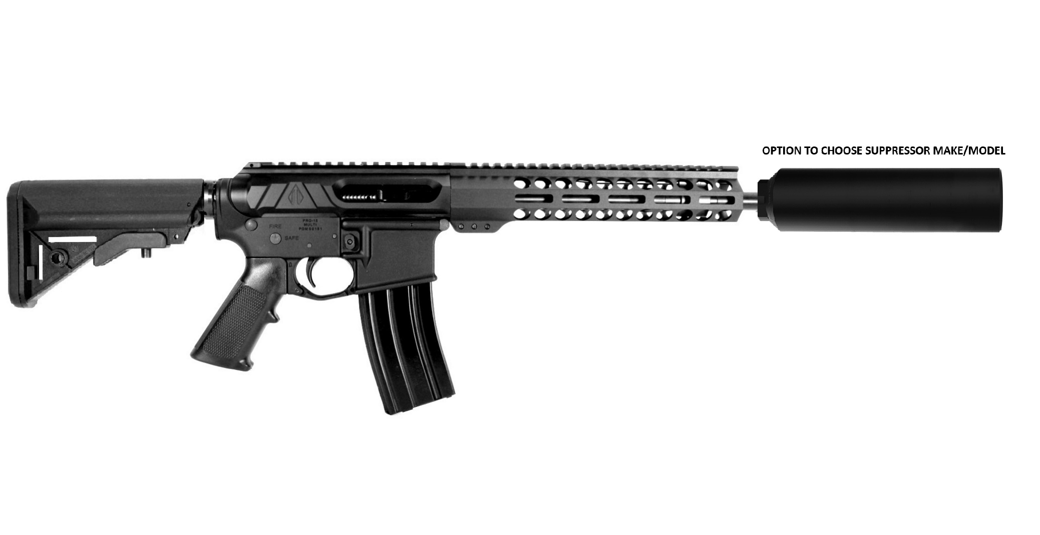 P2A VALIANT 11.5" 5.56 NATO SBR + BYO Suppressor Package