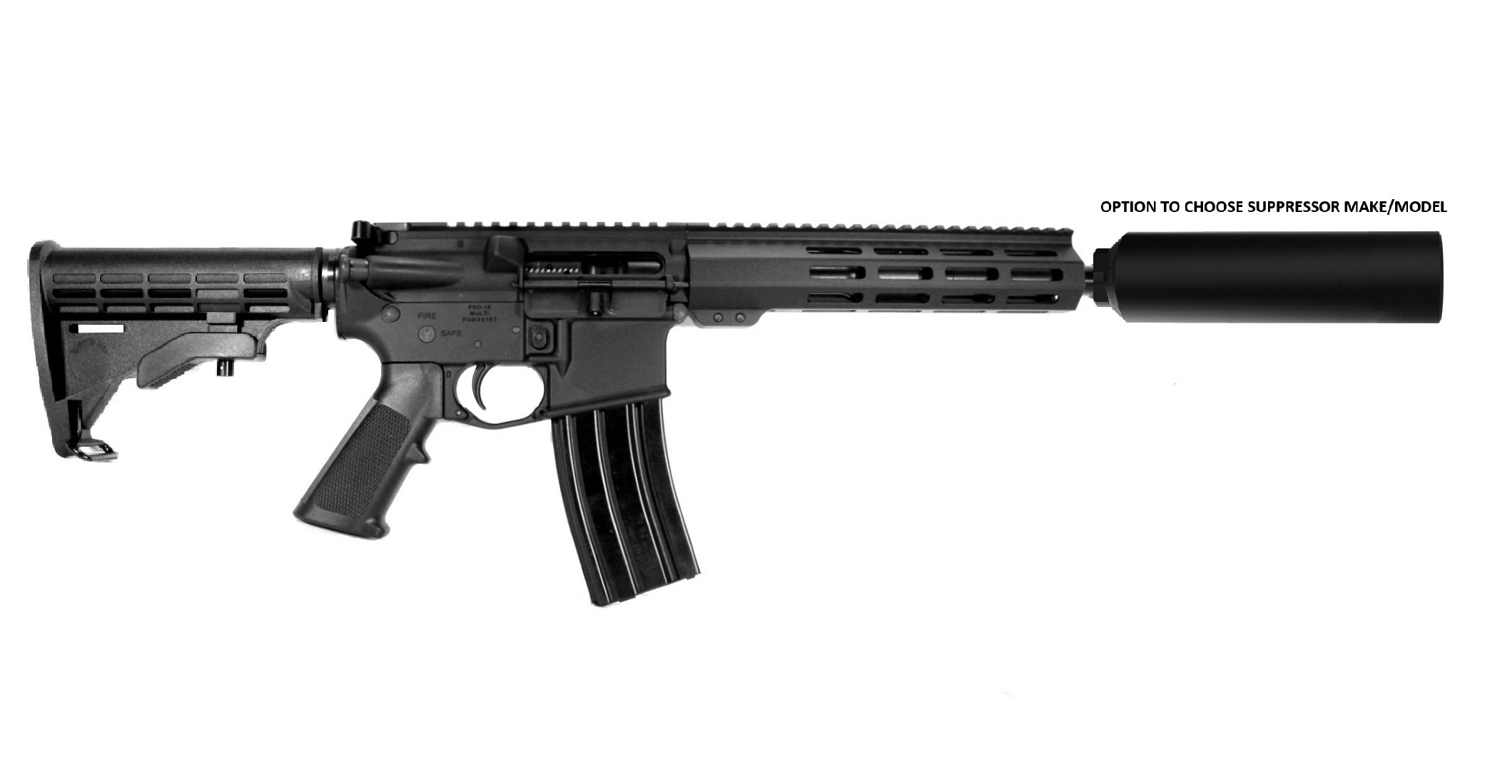 P2A PATRIOT 10.5" 300 Blackout SBR + BYO Suppressor Package