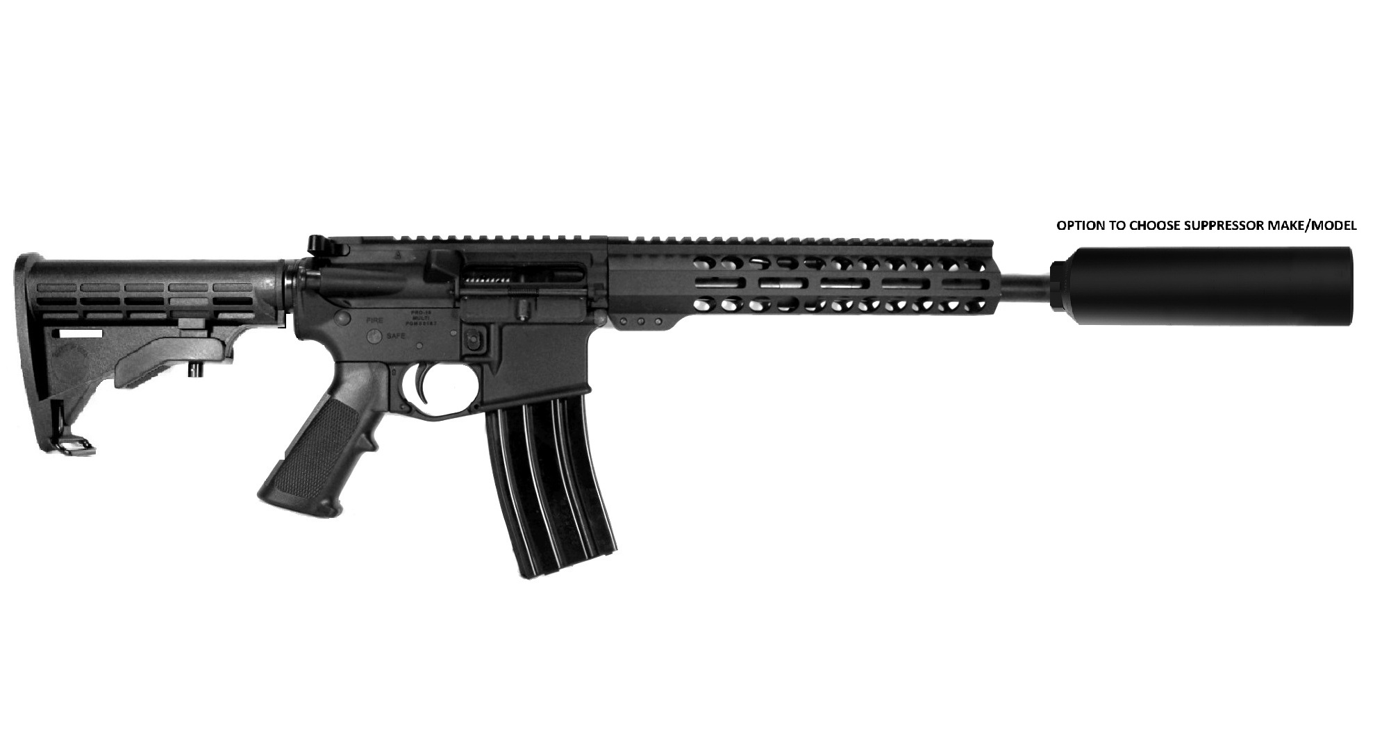 P2A PATRIOT 12.5" 338 ARC SBR + BYO Suppressor Package