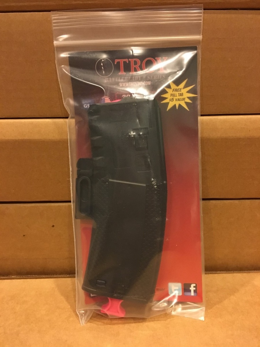 Troy Industries Battlemag 223/5.56/300BLK AR-15 30rd Magazine - Pink Follower 