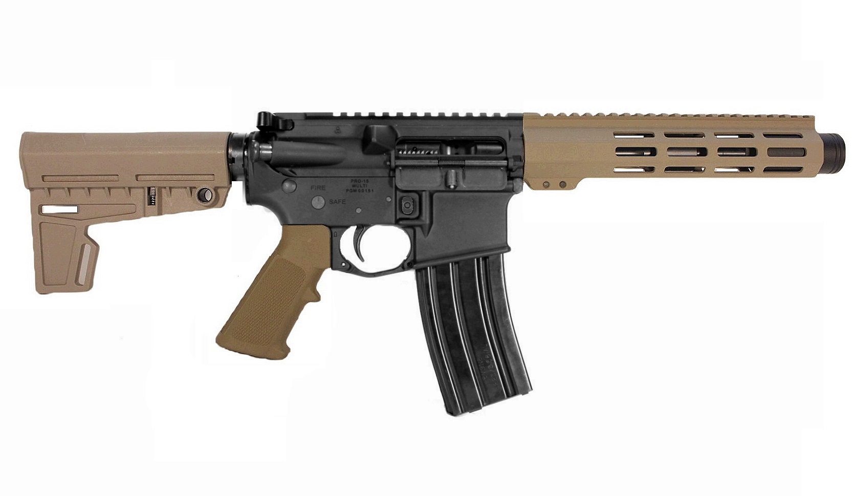 7.5 inch 350 Legend AR15 Pistol BLK/FDE Color 