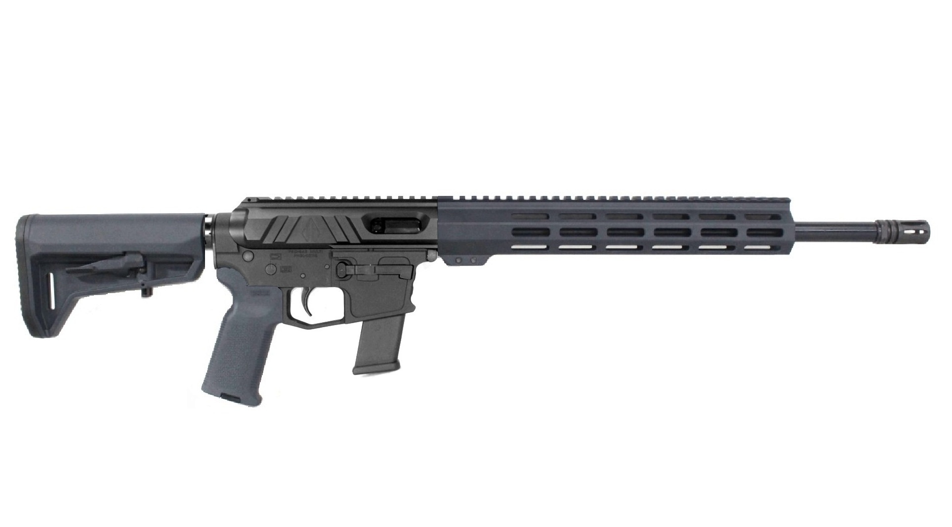 P2A VALIANT 16" 9mm 1/10 Pistol Caliber Melonite M-LOK Rifle- BLK/GRAY