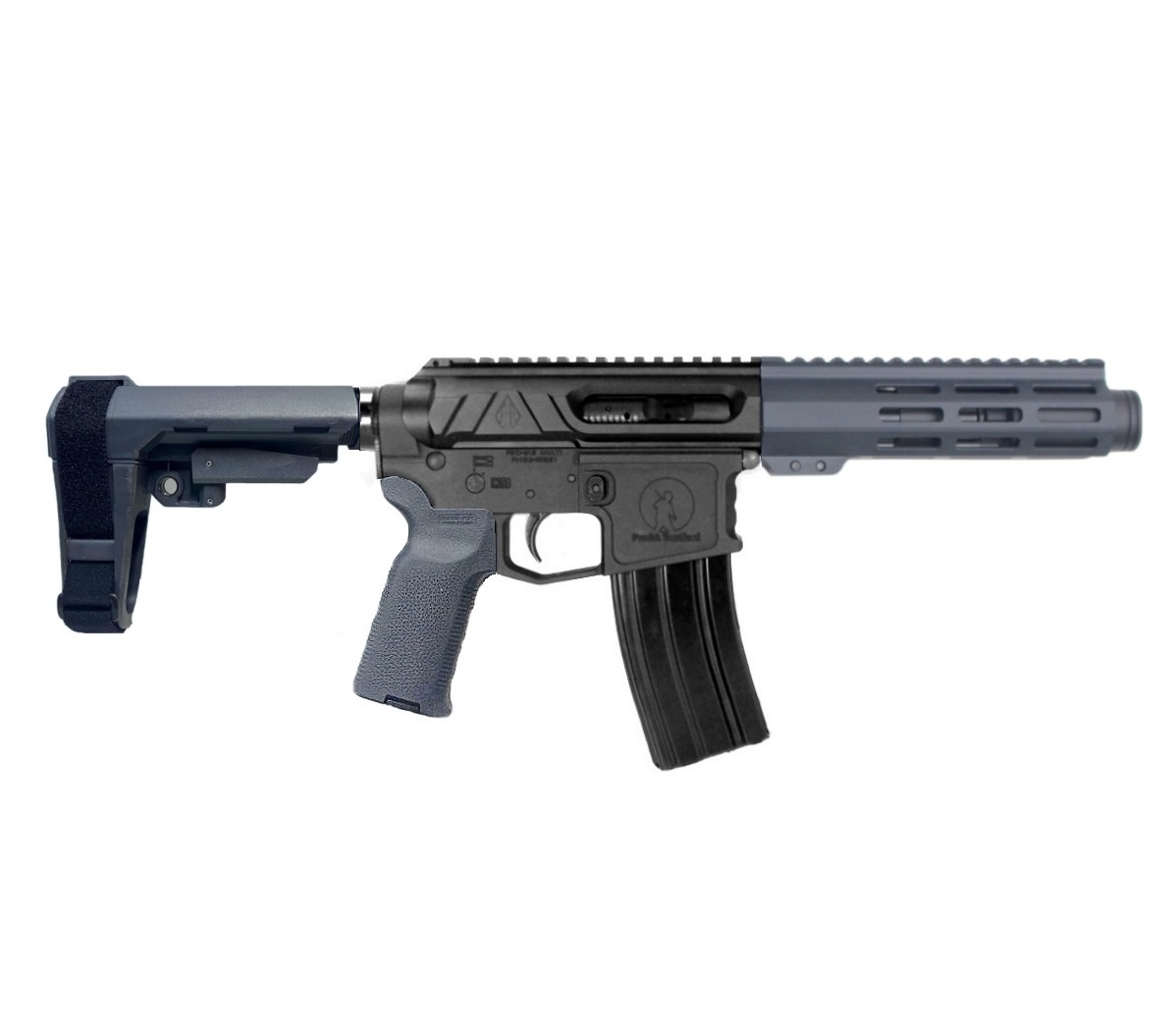P2A VALIANT 5" 5.56 NATO 1/5 Micro Length Melonite M-LOK Pistol - BLK/GRAY