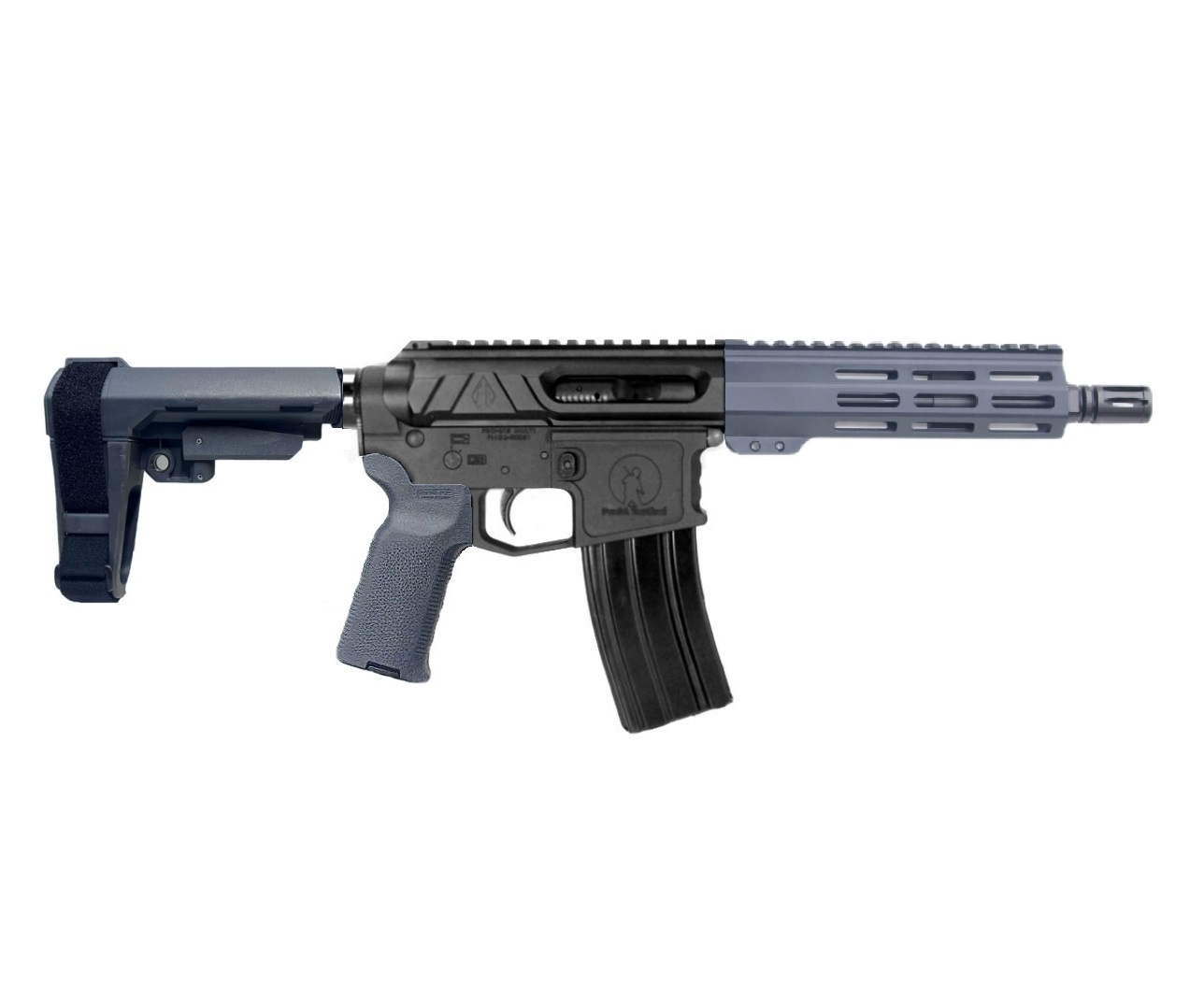P2A VALIANT 7.5" 5.56 NATO 1/7 Pistol Length Melonite M-LOK Pistol - BLK/GRAY