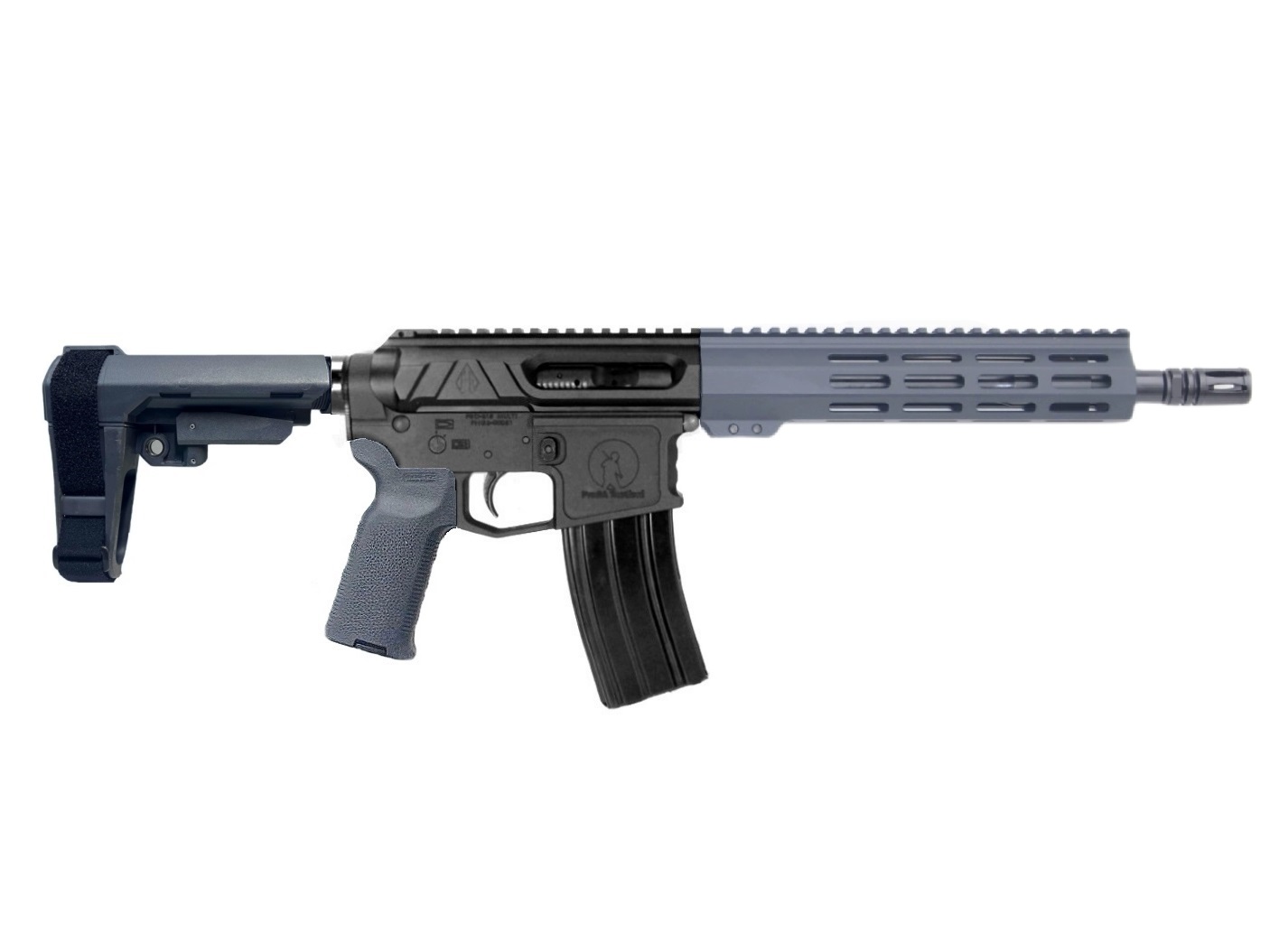 P2A VALIANT 10.5" 5.56 NATO 1/7 Carbine Length Melonite M-LOK Pistol - BLK/GRAY