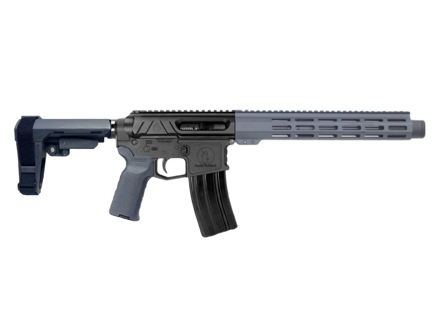 P2A VALIANT 10.5" 350 Legend 1/16 Pistol Length Melonite M-LOK Pistol with Flash Can - BLK/GRAY
