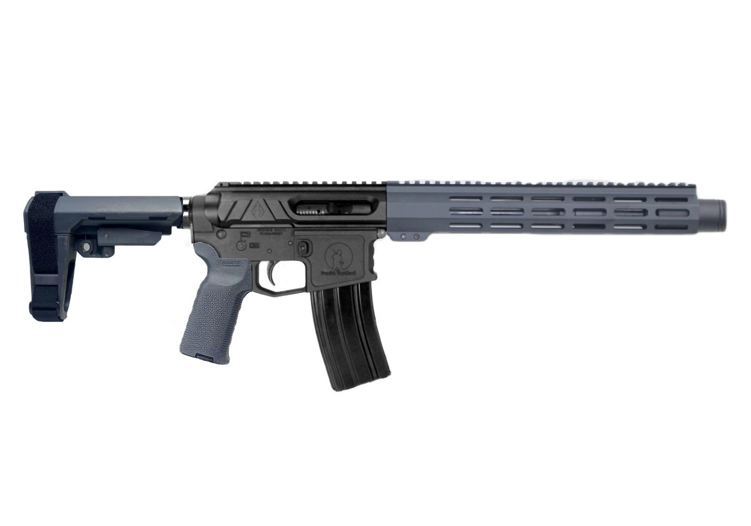 P2A VALIANT 10.5" 5.56 NATO 1/7 Carbine Length Melonite M-LOK Pistol with Flash Can - BLK/GRAY