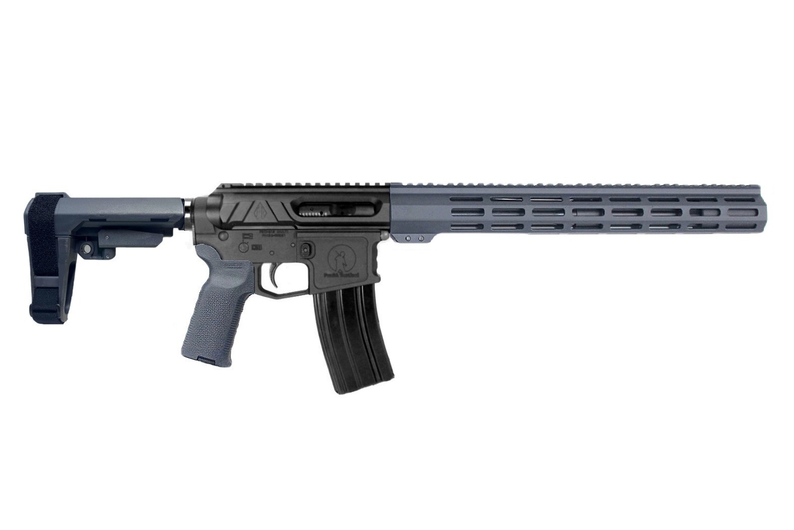 P2A VALIANT 12.5" 350 Legend 1/16 Pistol Length Melonite M-LOK Pistol with Flash Can - BLK/GRAY
