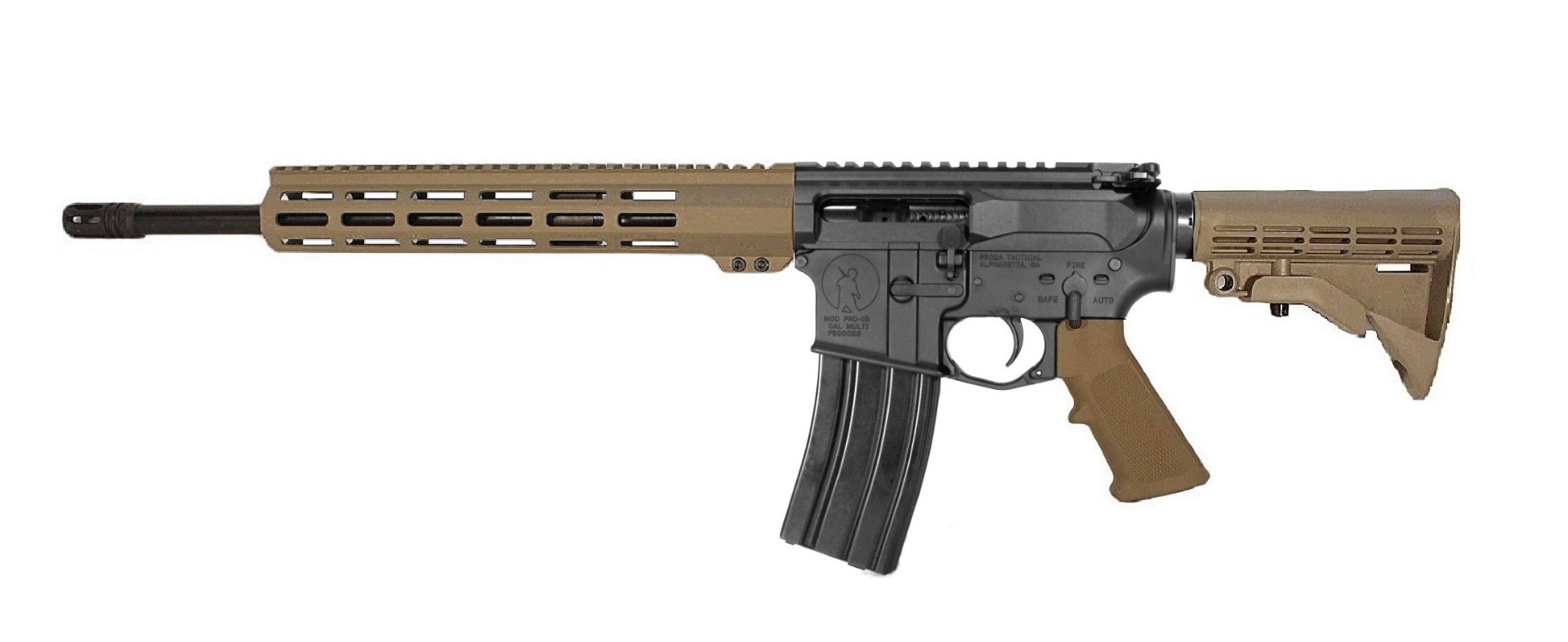 16" 300 Blkout Left Hand AR Rifle BLK/FDE