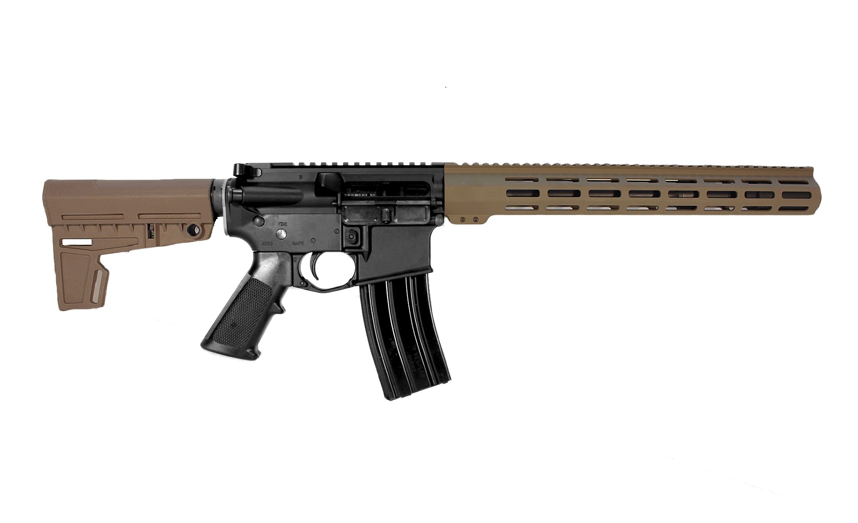 12.5" 5.56 MidLength AR Pistol FDE/BLK | US MADE
