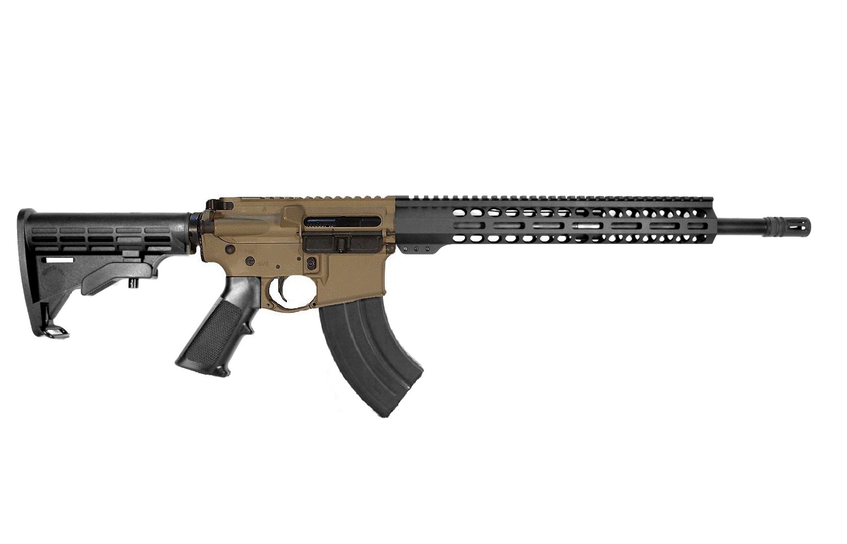 16 inch 7.62x39 AR Rifle FDE/BLK 2 Tone