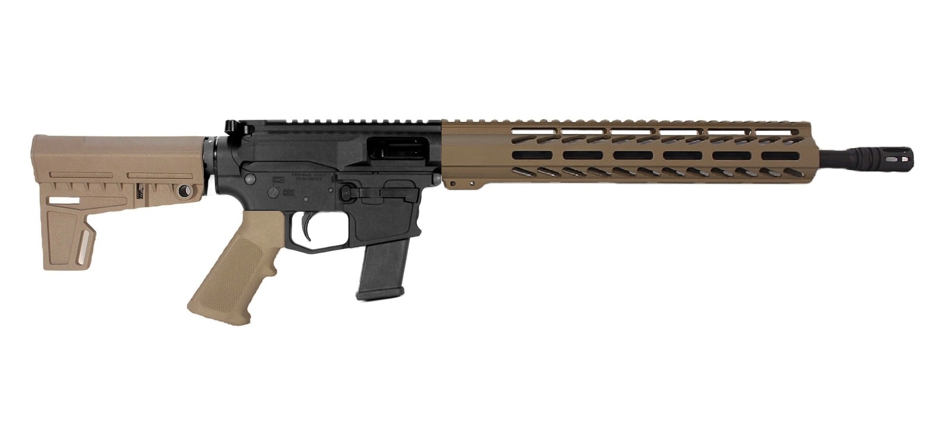 14.5 inch 9mm AR-9 Pistol in BLK/FDE