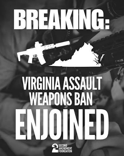 Judge halts enforcement of Virginia's assault weapon ban for certain localities